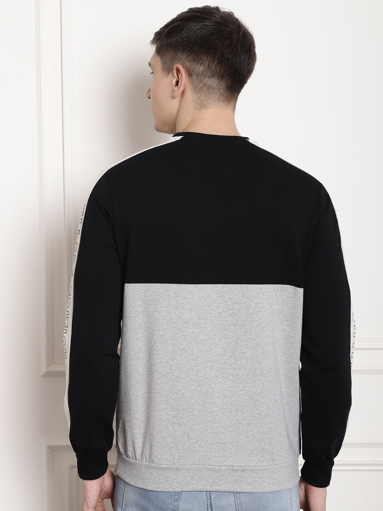 Black Dynamic evolution panel Full Sleeved T-Shirt