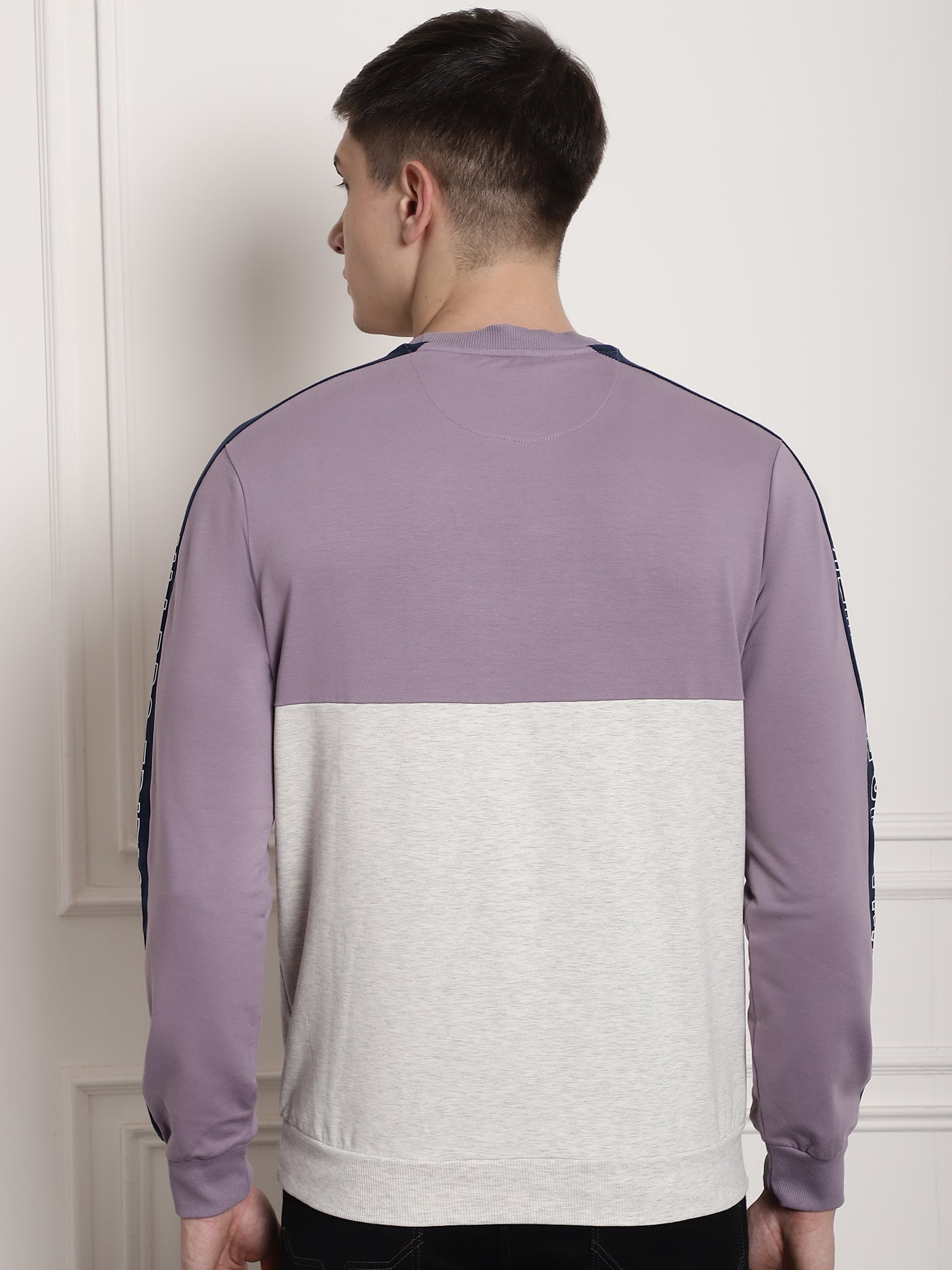 Lilac Dynamic evolution panel Full Sleeved T-shirt