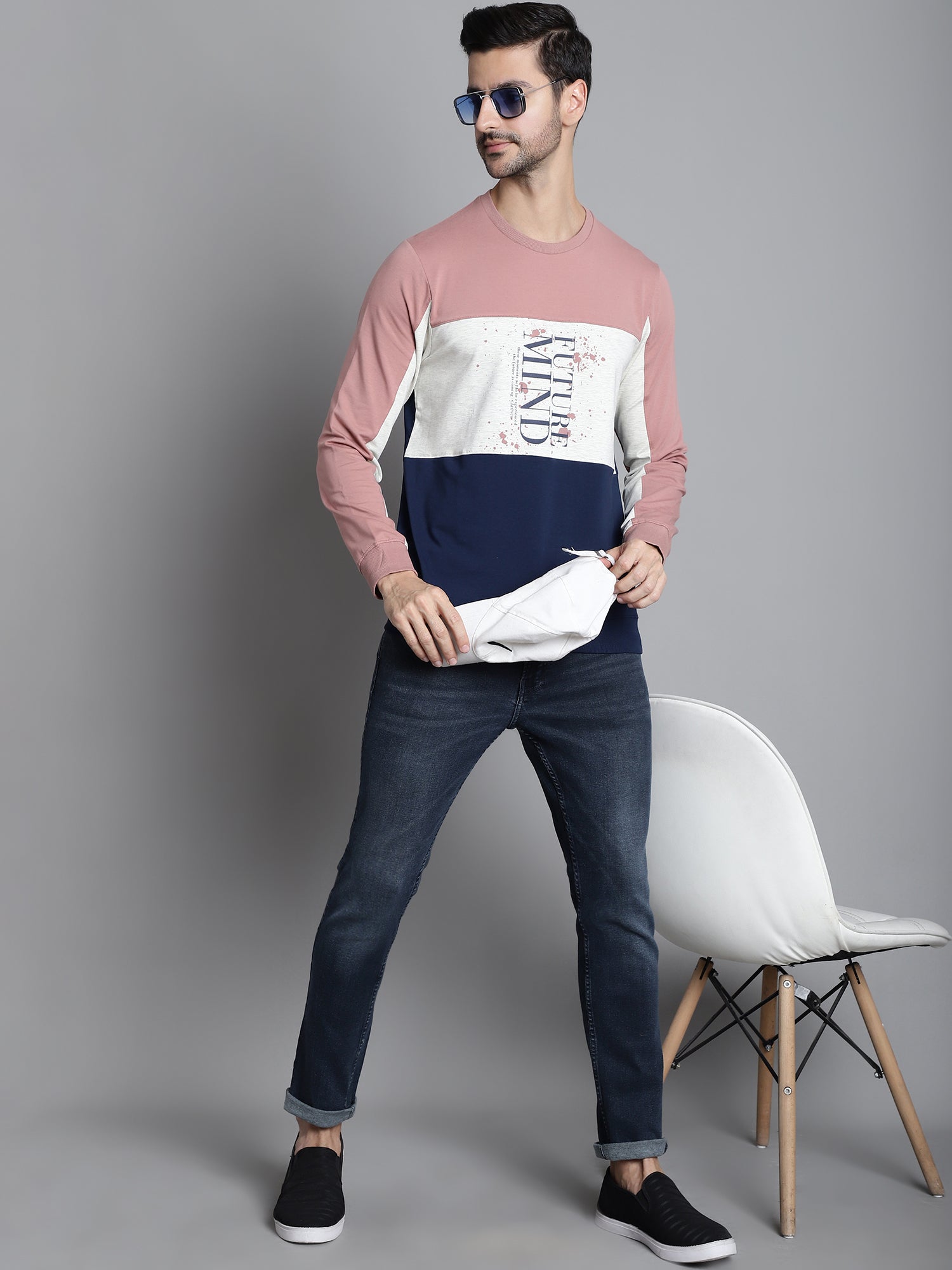 Cederwood Future Solid Block Full Sleeved T-shirt