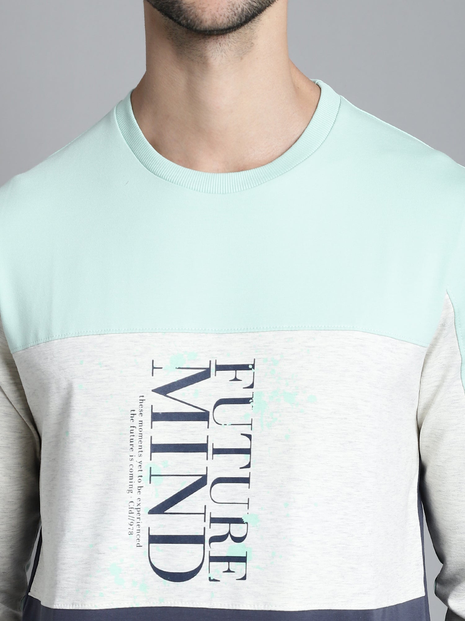 Opelgreen Future Solid Block Full Sleeved T-shirt