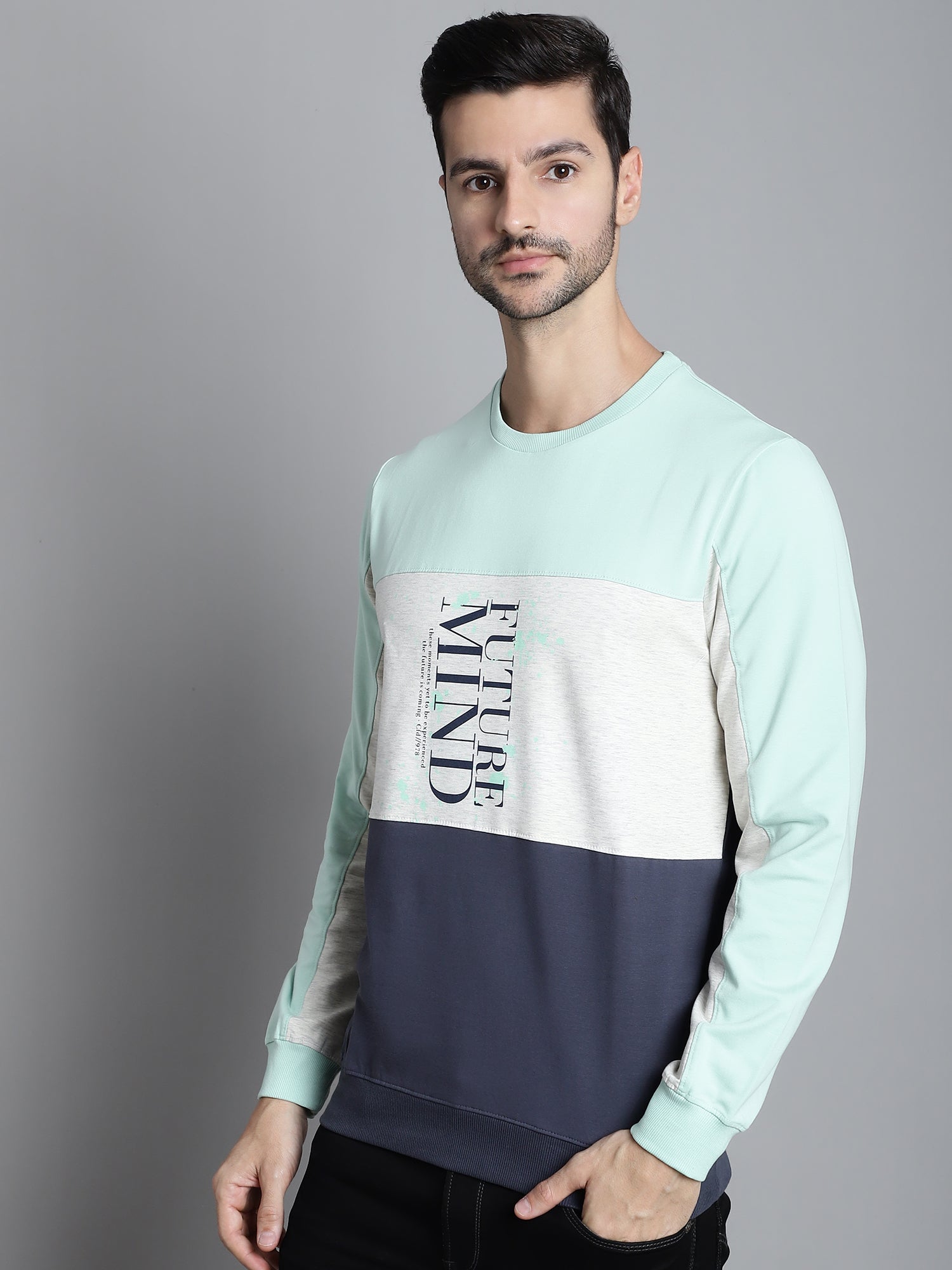 Opelgreen Future Solid Block Full Sleeved T-shirt