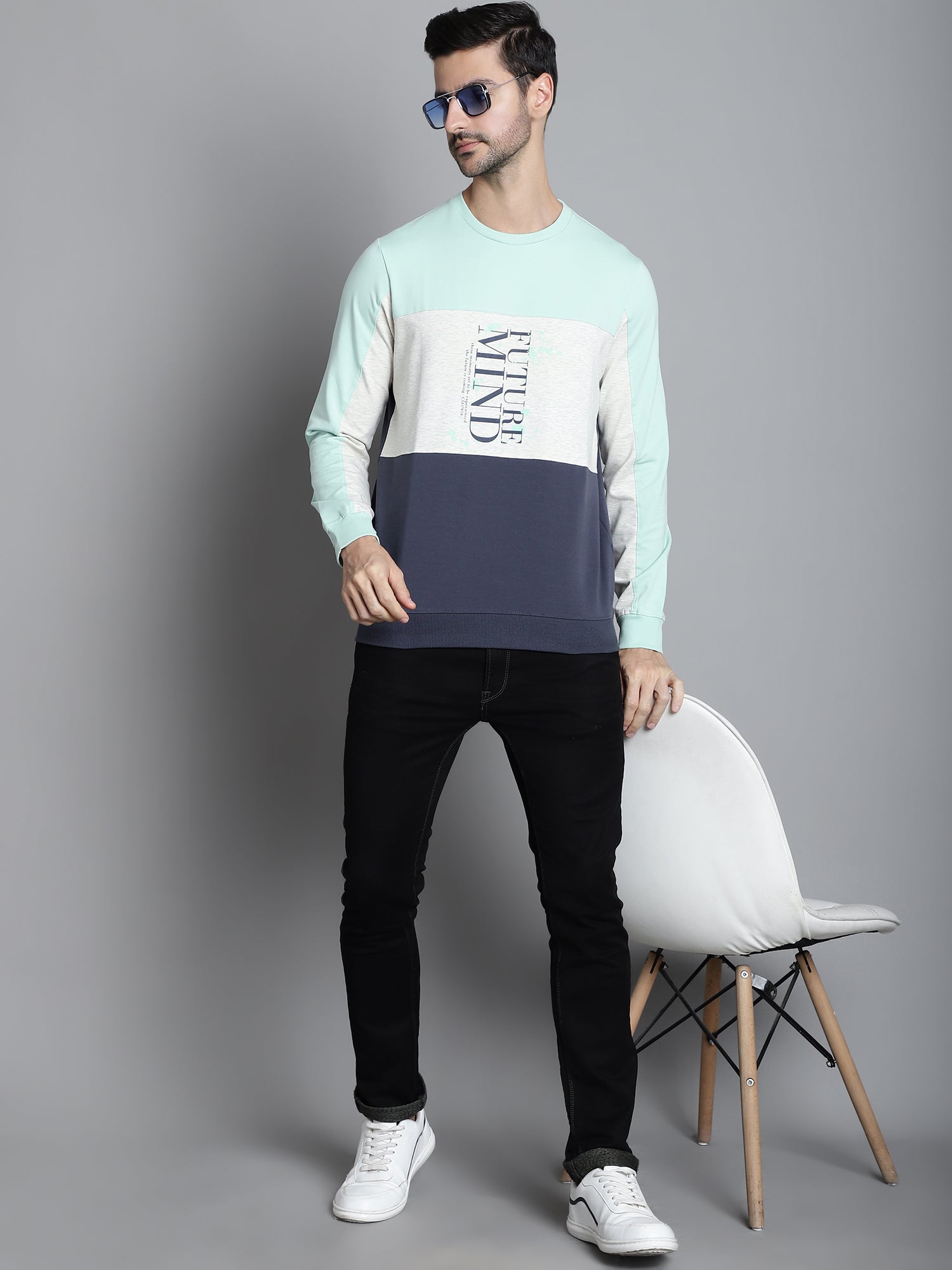 Opelgreen Future Solid Block Full Sleeved T-shirt