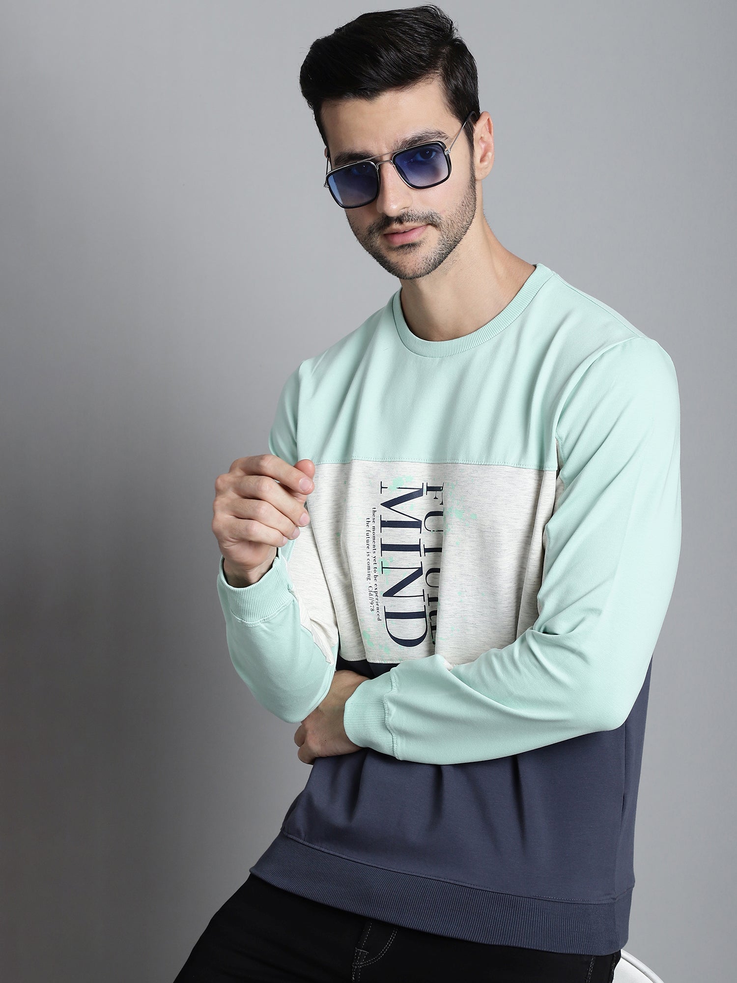 Opelgreen Future Solid Block Full Sleeved T-shirt