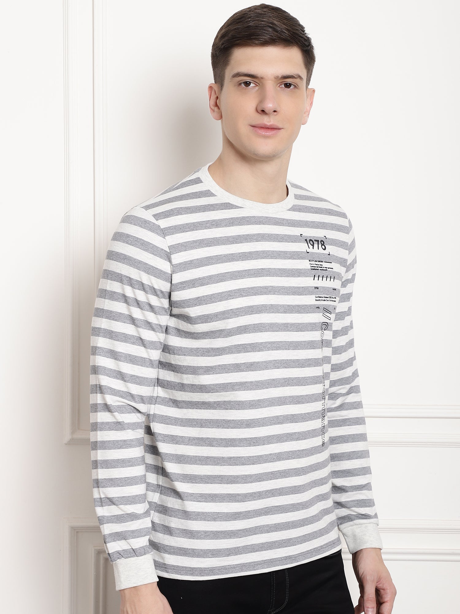 Heat Thermal Core Striper Full Sleeved T-shirt