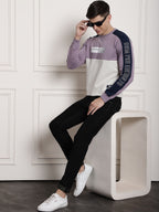 Lilac Dynamic evolution panel Full Sleeved T-shirt