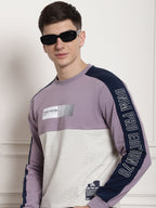 Lilac Dynamic evolution panel Full Sleeved T-shirt