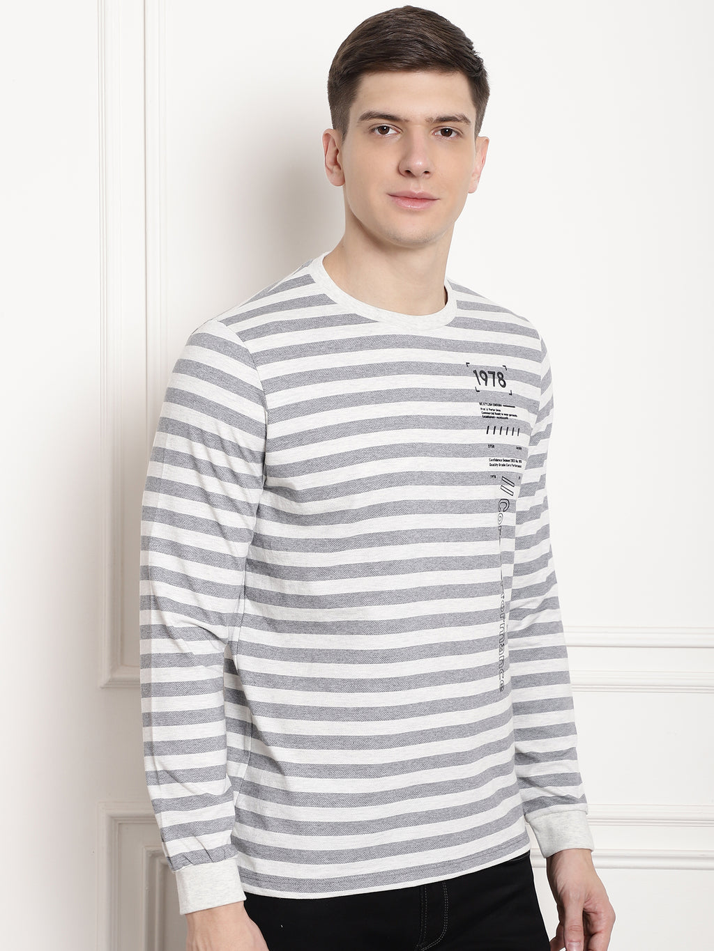 Heat Thermal Core Striper Full Sleeved T-shirt