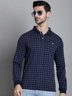 Graph Check Full Sleeved T-neck Regular Fit T-shirt