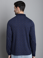 Graph Check Full Sleeved T-neck Regular Fit T-shirt